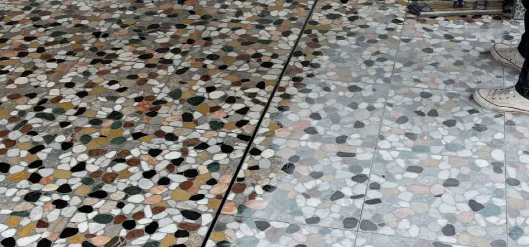 Rénovation de Terrazzo galet de marbre