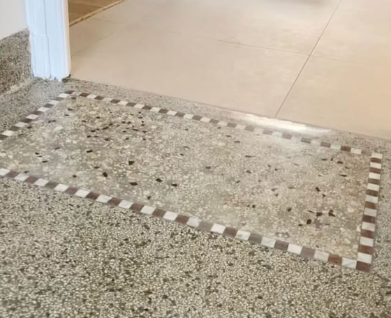 Rénovation de Terrazzo de coquillages