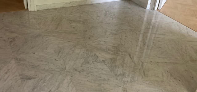 Cristallisation de sol en marbre