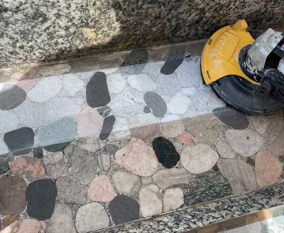 Rénovation de Terrazzo galet de marbre