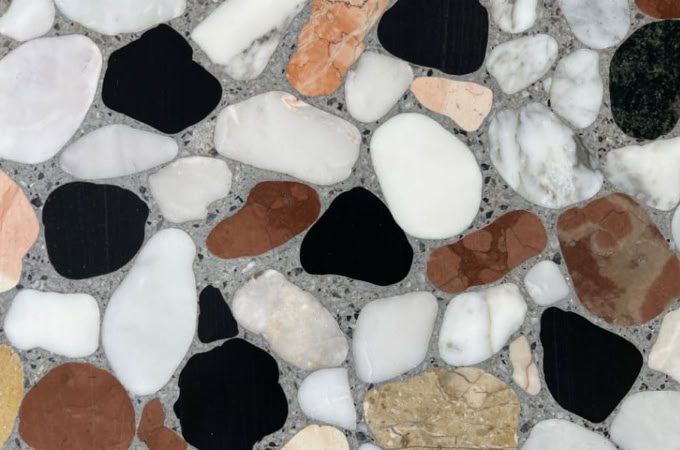 Rénovation de Terrazzo galet de marbre
