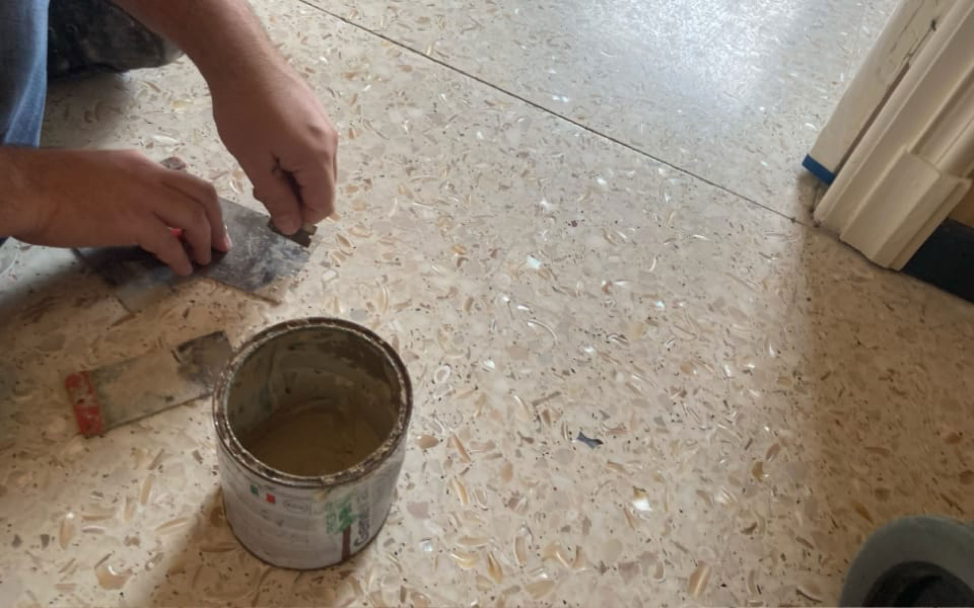 Rénovation de Terrazzo de coquillages