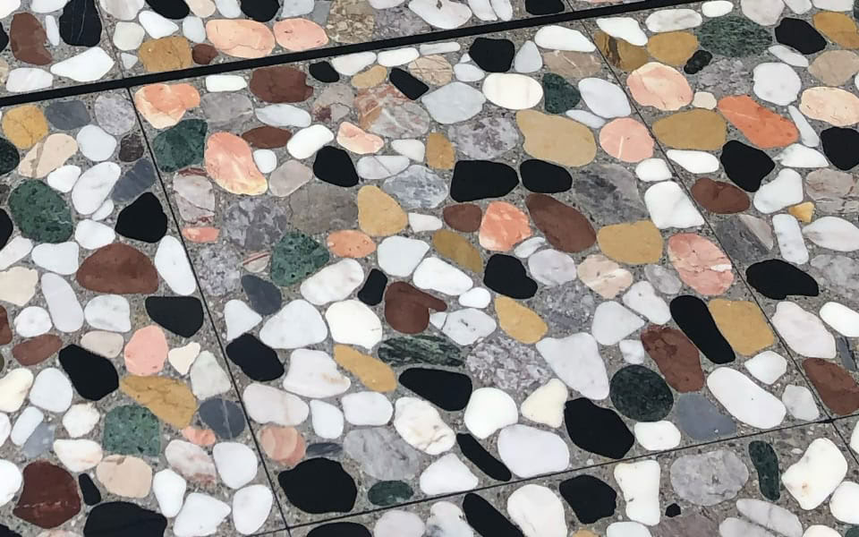 Rénovation de Terrazzo galet de marbre